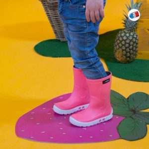 Méduse – Bottes Enfant Airport Bonbon/Blanc