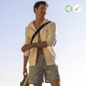 Faguo – Sweat à capuche zippé  Mesnil écru