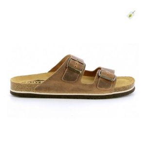 PLAKTON – Nu-pieds BARNA en cuir Roble