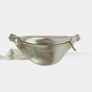 THELUTO – Sac Banane en cuir Or