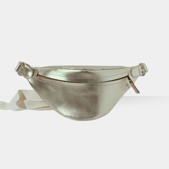 THELUTO – Sac Banane en cuir Or