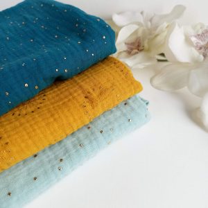 Lot de 3 langes bébé « nuit dorée »