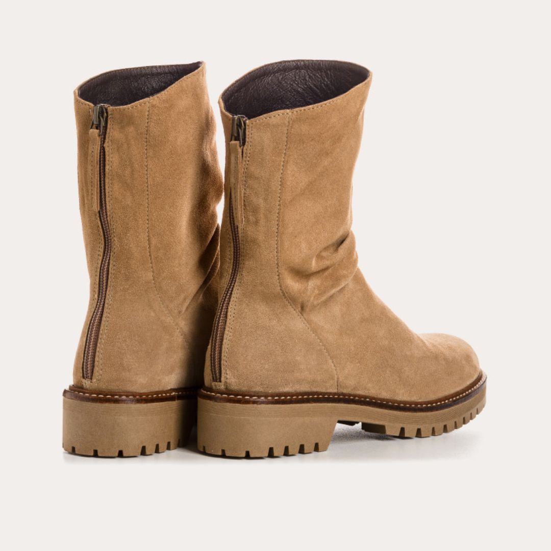 REQINS – Bottines Dunk Cuir Velours – Beige – Image 3