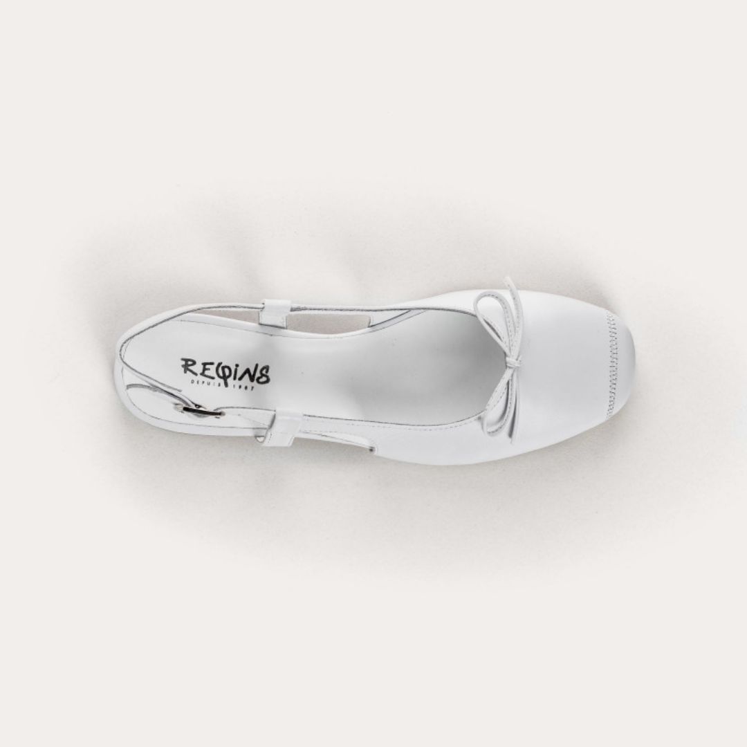 Reqins – Ballerines Circee Cuir Blanc – Image 3