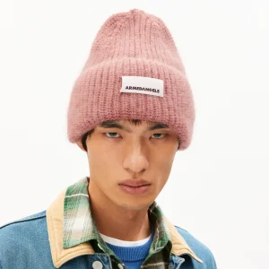 ARMEDANGELS – Bonnet Snowaa en laine – Light Berry