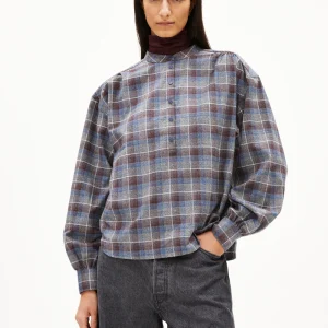 ARMEDANGELS – Chemisier Efinaraa check – Dark Berry