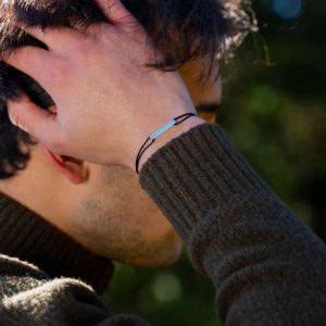 Le Vent à la Française – Bracelet Barre Argent (différents coloris)