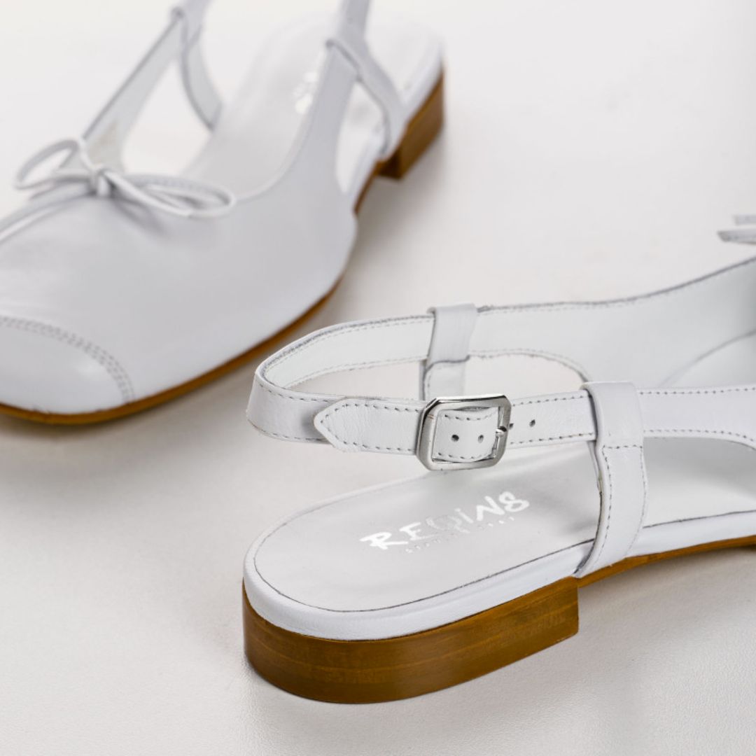 Reqins – Ballerines Circee Cuir Blanc – Image 4