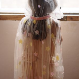 Cape à sequins Lily étoile rose et jaune – Jaune