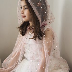 Cape Alix à étoile pailletée rose – Rose