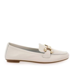 REQINS – Mocassins Horphea cuir – Off white