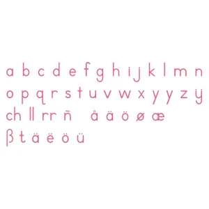 Alphabet mobile moyen : script international rouge - Nienhuis AMI