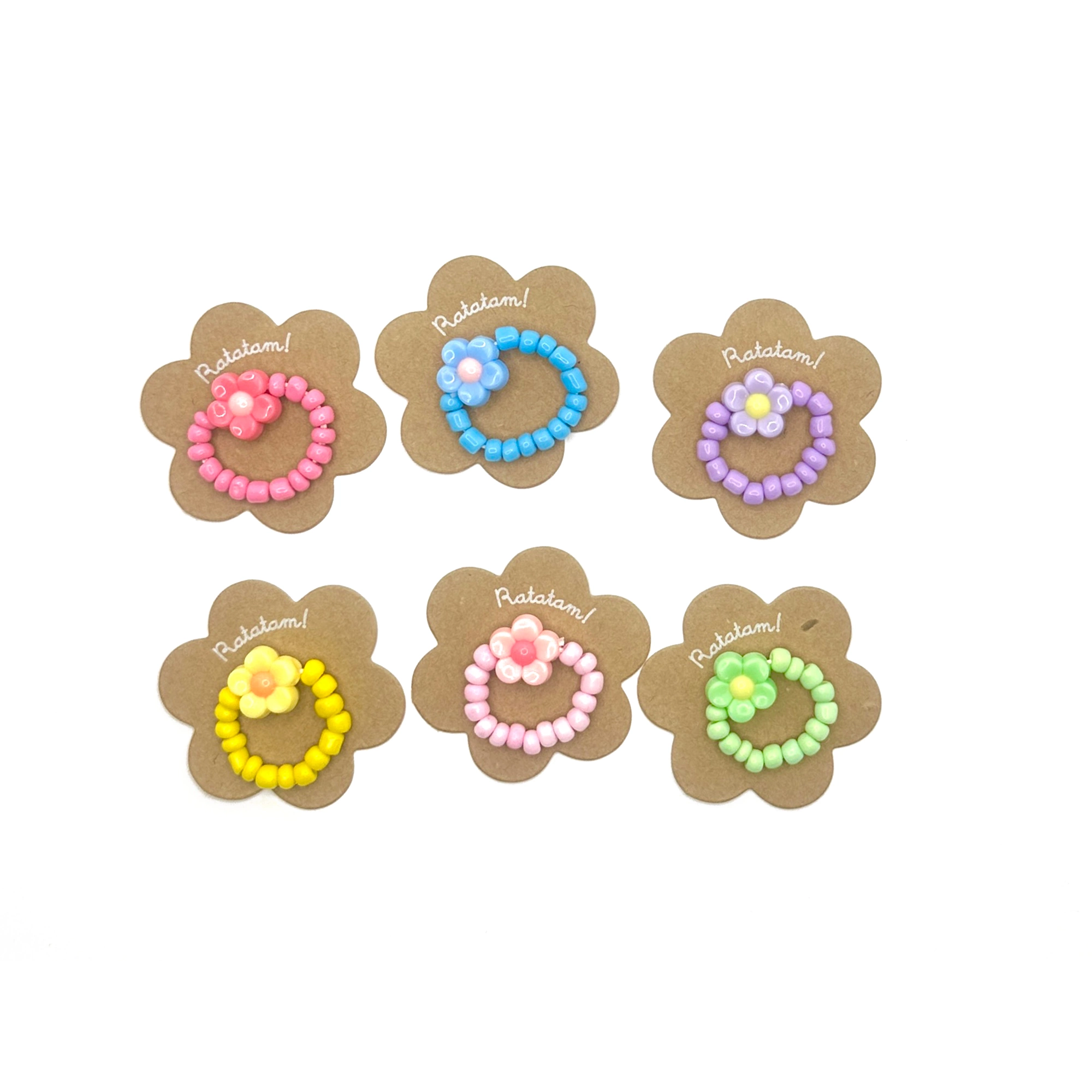 Bague élastique fleurs – violet – Image 2