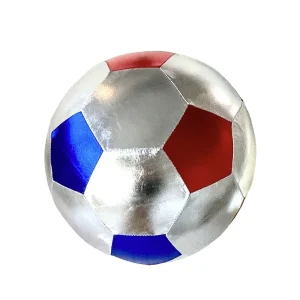 Le ballon tissus foot 22 cm – Argent bleu rouge
