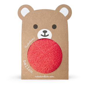 Balle ourson peluche 12 cm – Rouge