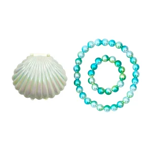 Set coquillage bijoux perles – Vert