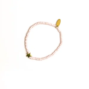 Bracelet élastique étoiles – rose