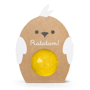 Balle rebondissante facettes oiseau – Jaune