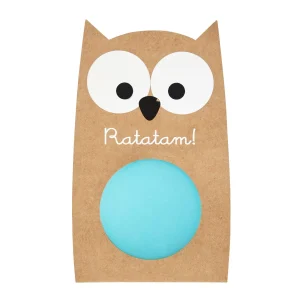 Balle rebondissante hibou 57 mm – Bleu