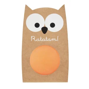 Balle rebondissante hibou 57 mm – Orange