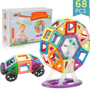 Blocs de Construction Magnétiques 68 pièces Moulin