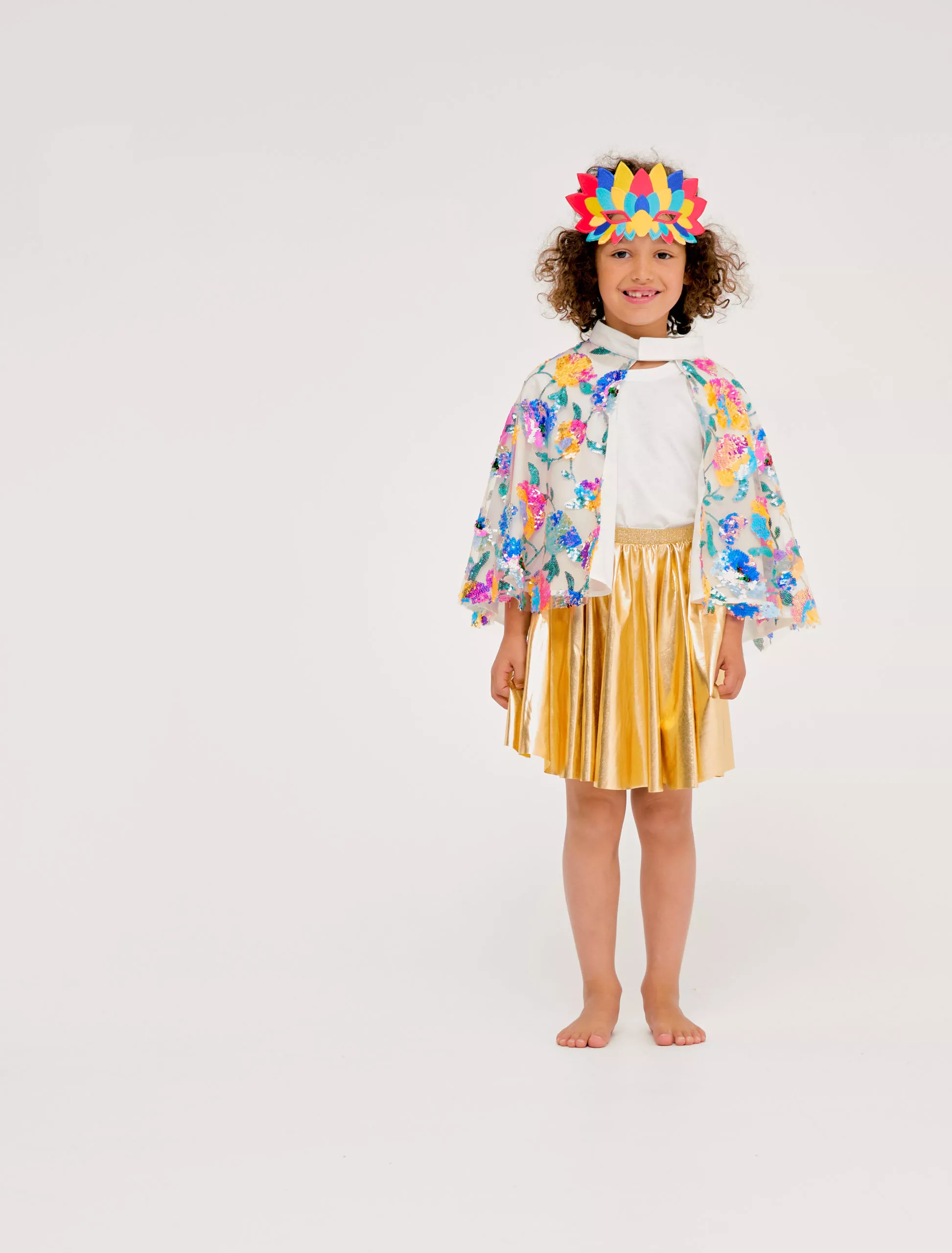 Masque brodé oiseau – Multicolore – Image 4