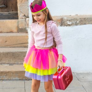 Jupe punky à volants – multico