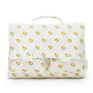 Le cartable cotton motif petits coeurs rétros – Multico