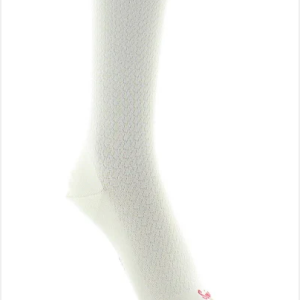 PERRIN – Chaussettes femme en maille ajourée – Soie – Ecru