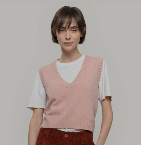 RIFO – Gilet en Laine Melania – Rose