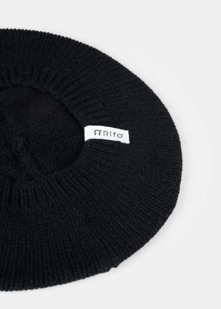 RIFO – Béret Basque Cachemire Nicole – Noir – Image 3