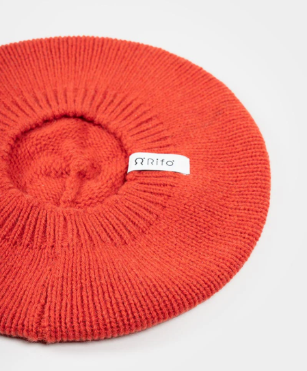 RIFO – Béret Basque Cachemire Nicole – Orange – Image 3