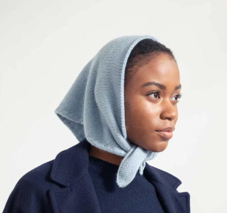 RIFO – Écharpe triangulaire Cachemire Masha – Bleu – Image 2