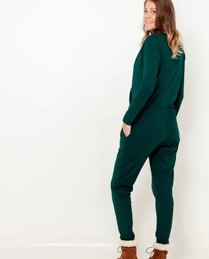 Combinaison grossesse et allaitement – viscose élasthanne – Vert – Image 7