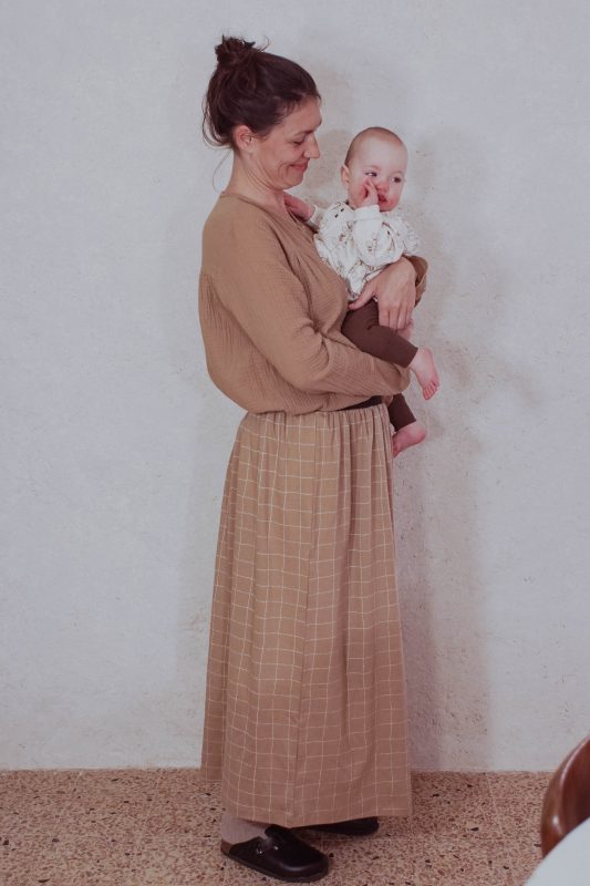 jupe MARGOT carreaux tannin – Image 5