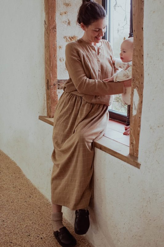 jupe MARGOT carreaux tannin