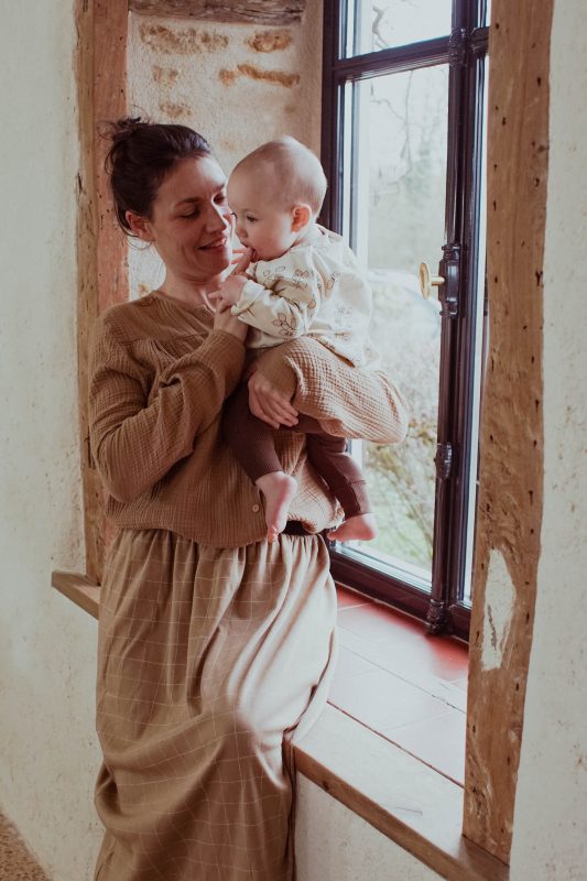 jupe MARGOT carreaux tannin – Image 4