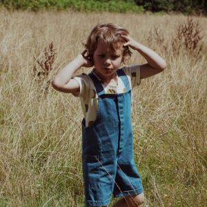 salopette-short SWAN jean bio