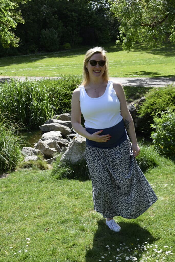 Jupe grossesse – viscose jaune – Image 5