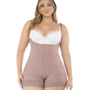 Gaine Colombienne À Bretelles Sans Soutien-Gorge Dos Moyen Rehausseur De Fesses