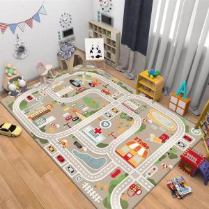 Grand tapis circuit de voiture pour enfants