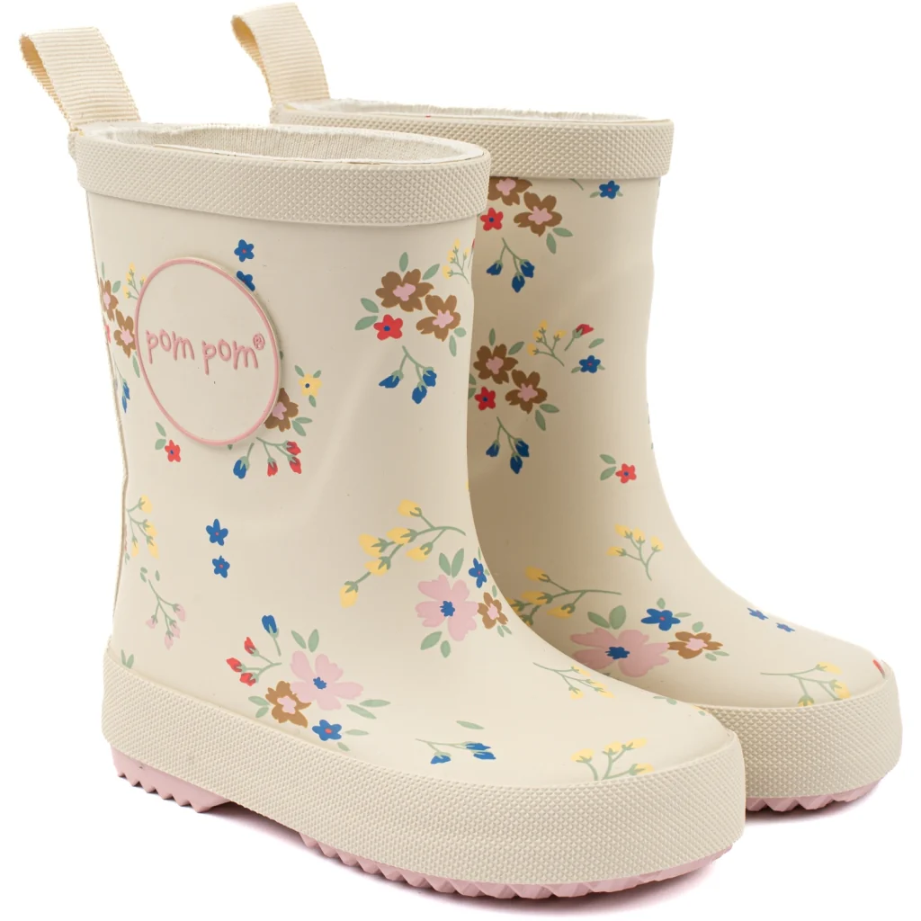POM POM – Bottes en caoutchouc – Fleurs AOP