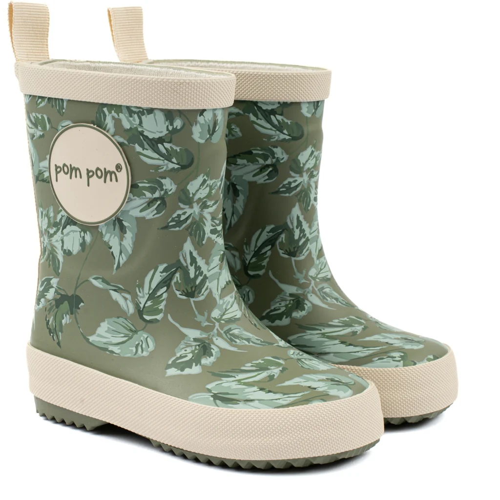 POM POM – Bottes en caoutchouc -Camo ortie AOP