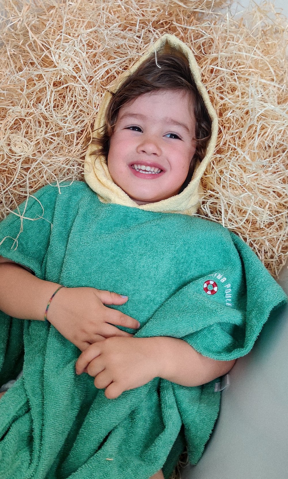 POULE PARTY – Ponchos de bain – Menthe/citron – Image 2