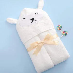 Cape de bain naissance 90 cm x 90 cm en Bambou