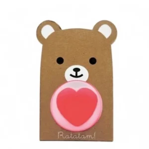 Balle rebondissante ourson – Rose