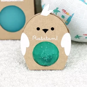 Balle rebondissante facettes oiseau – Vert