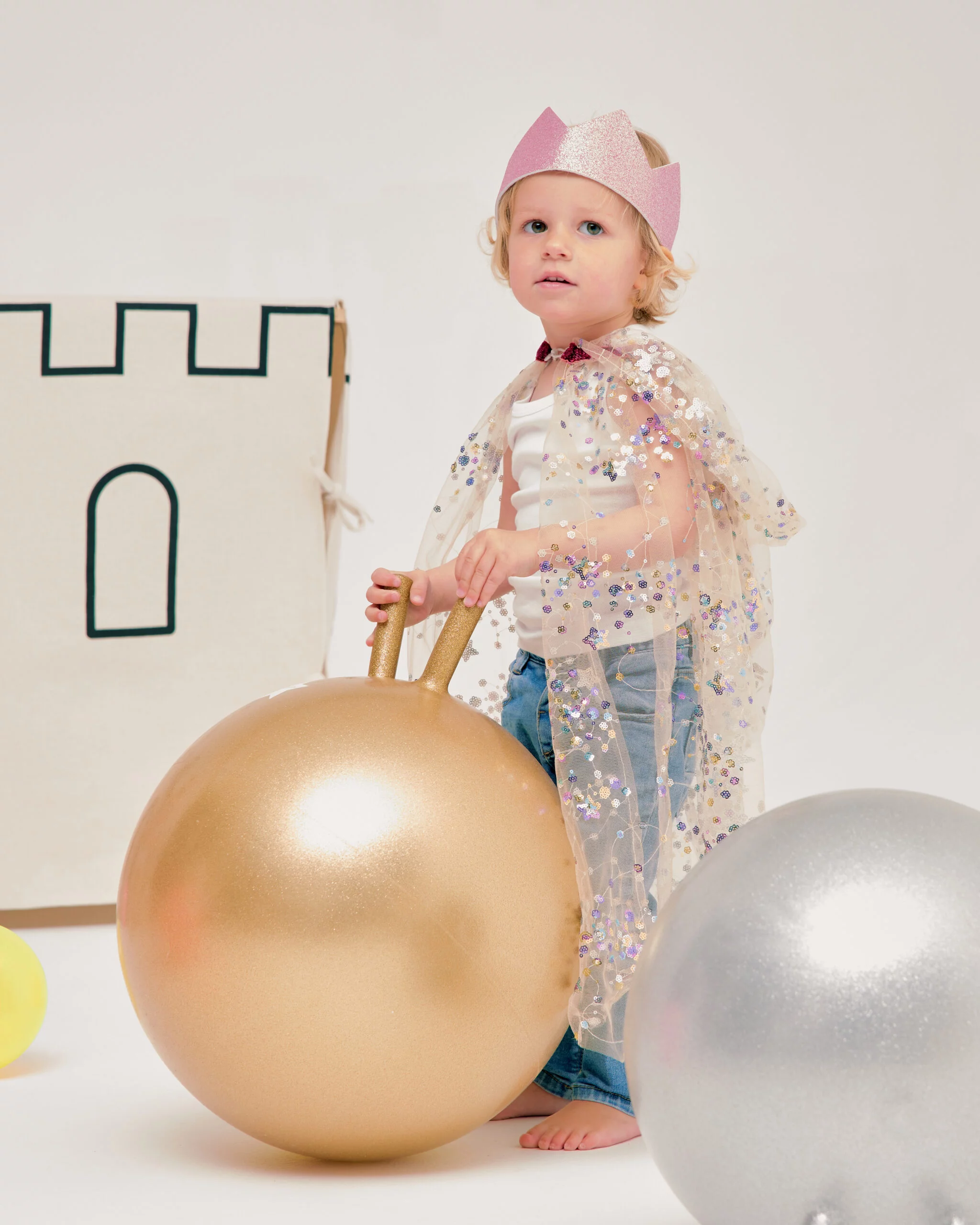 Ballon sauteur pailleté – Or – Image 4