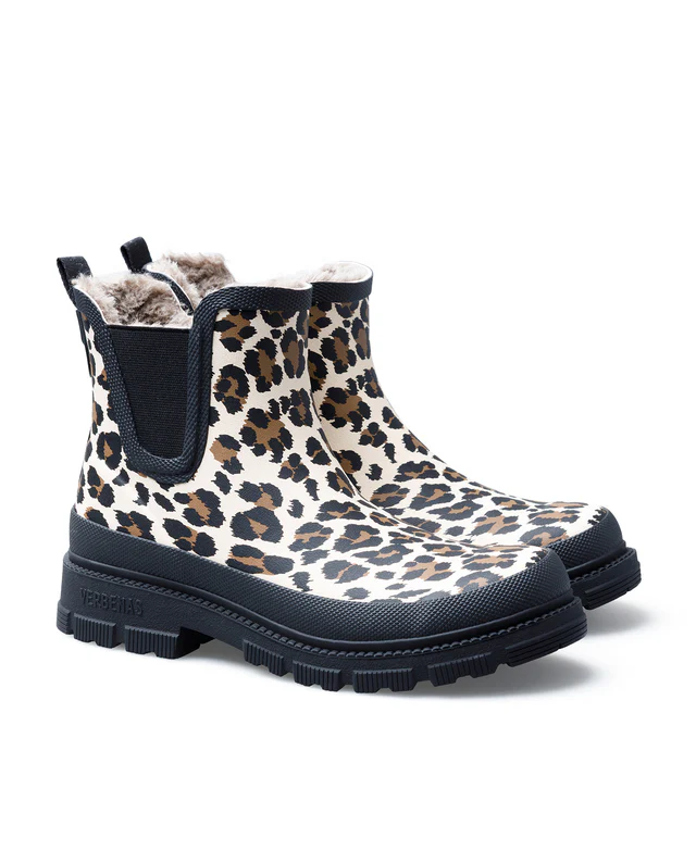VERBENAS – Bottes de pluie Lua Mate Fur Crudo – Léopard