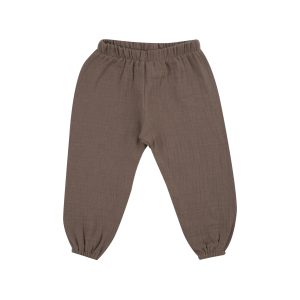 WOOLY ORGANIC – Pantalon en mousseline – Brown
